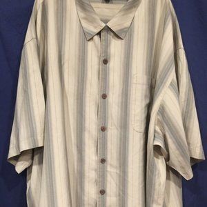 TOMMY BAHAMA XXL 100% SILK CAMP SHIRT Mens Striped